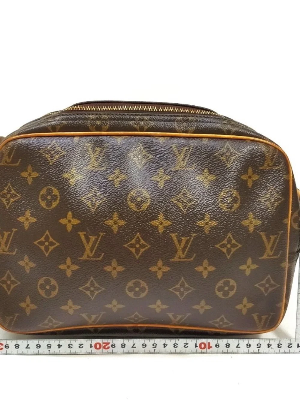 Louis Vuitton Reporter PM Monogram Canvas Messenger Bag in Brown and Tan